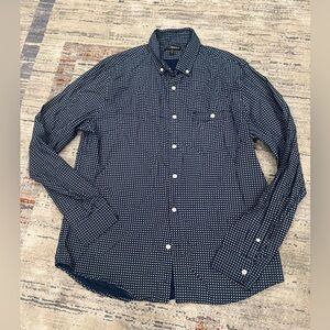 Men’s Express Large Blue Button Down Dress Shirt